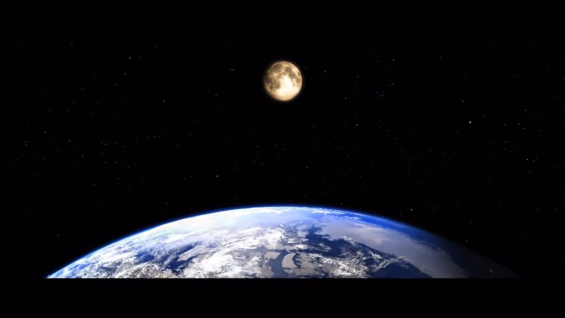 地球边缘、月球与星空组成的 LUBIRTH 场景